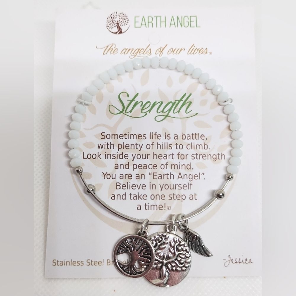 Women's bracelet beaded earth angel new e76
